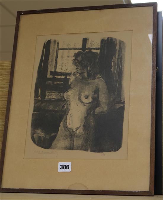 Pierre Eugene Clarin (1897-1980), lithograph, female nude, signed in pencil, 16/30, formerly in the collection of Duncan Grant,